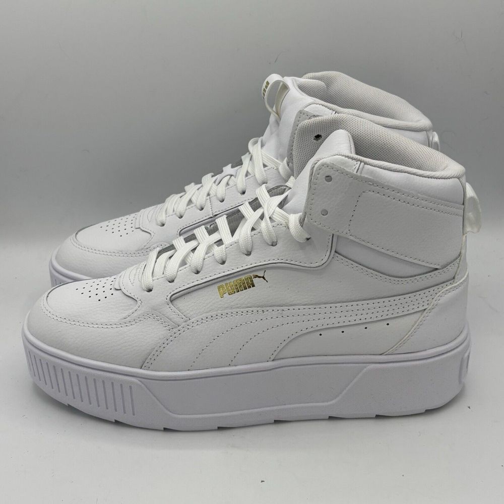 Puma Karmen Rebelle Mid‎ Platform Women's US 9.5 White Sneakers Court 38721301
